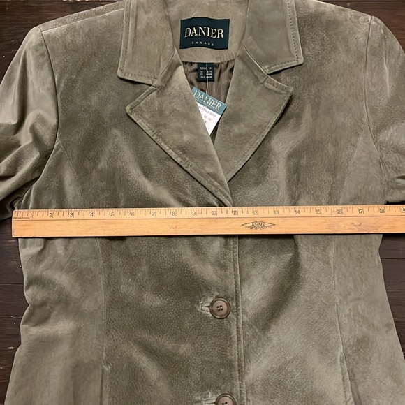 NWT DANIER suede nubuck blazer M Sage green - Picture 11 of 11